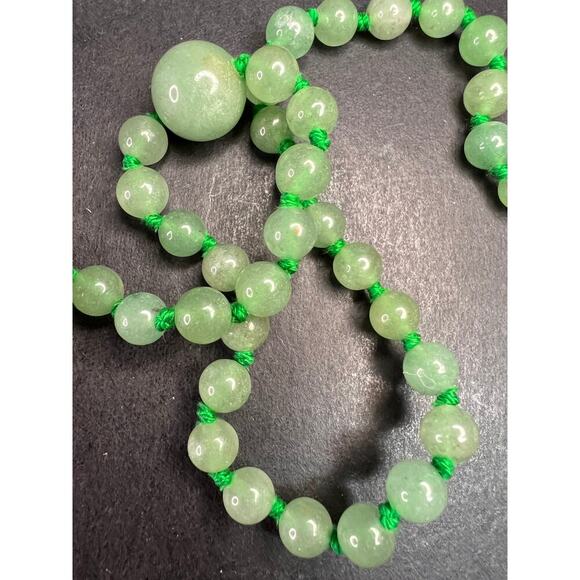 NEW green aventurine endless 30 inch necklace - Picture 3 of 13